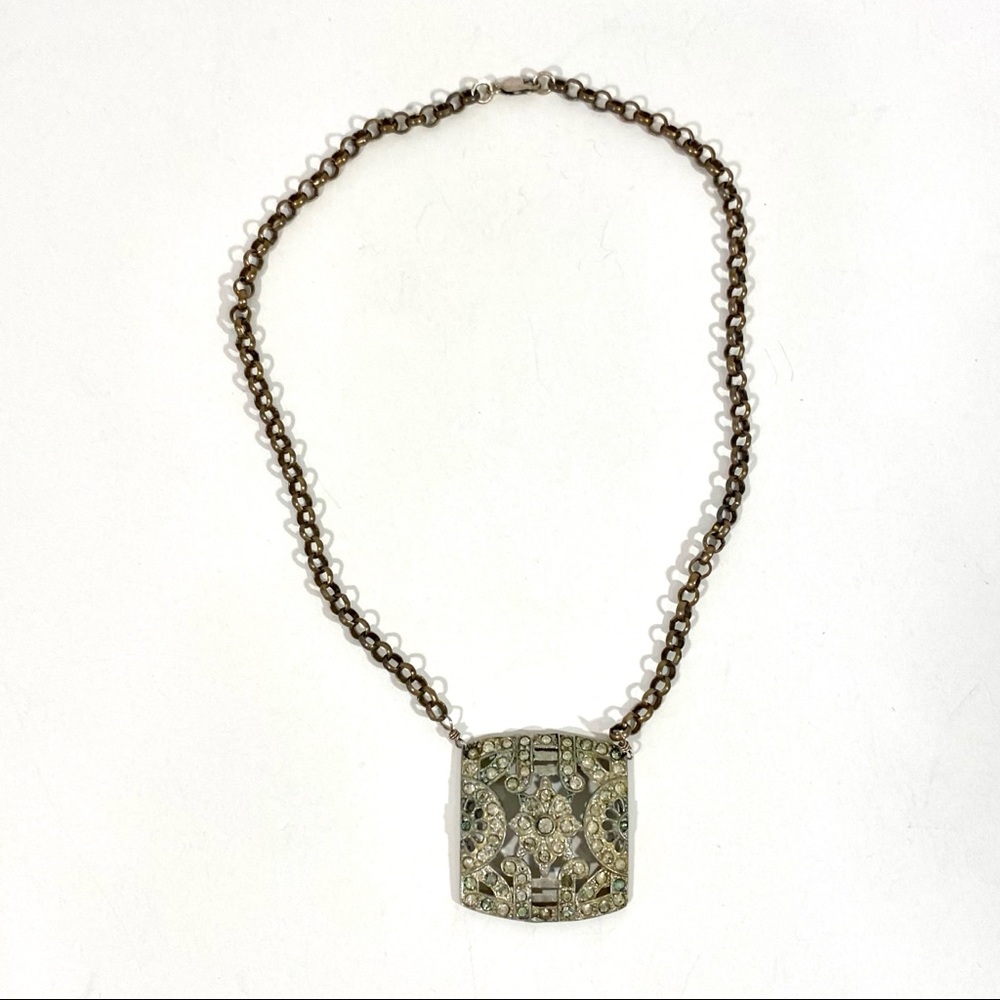 Necklace with Vintage Stone Pendant